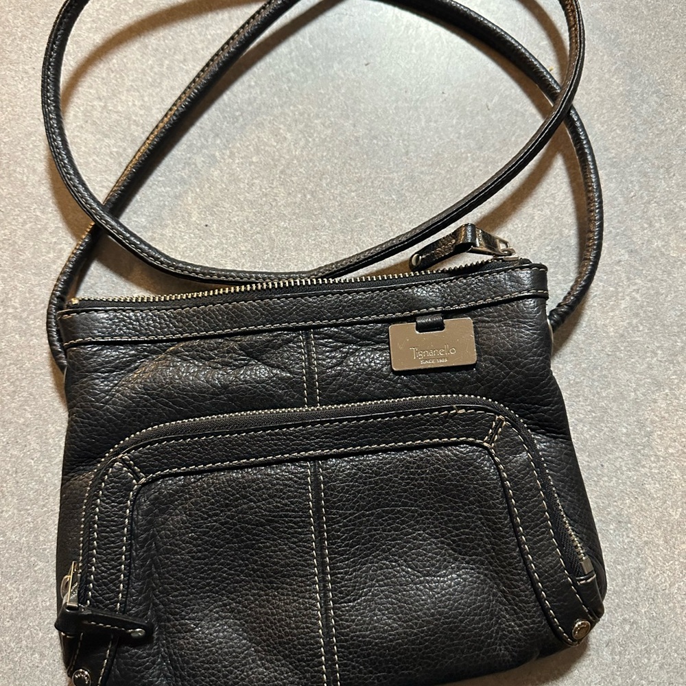 Tignanello Elegant Black Crossbody Bag